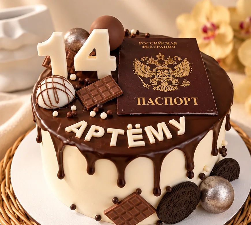 Именной торт "Артему 14 лет"